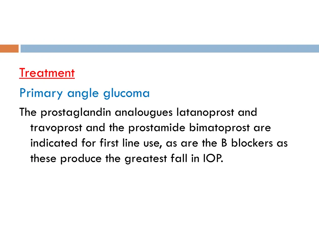 treatment primary angle glucoma the prostaglandin