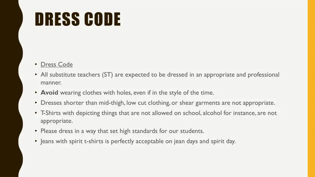 dress code