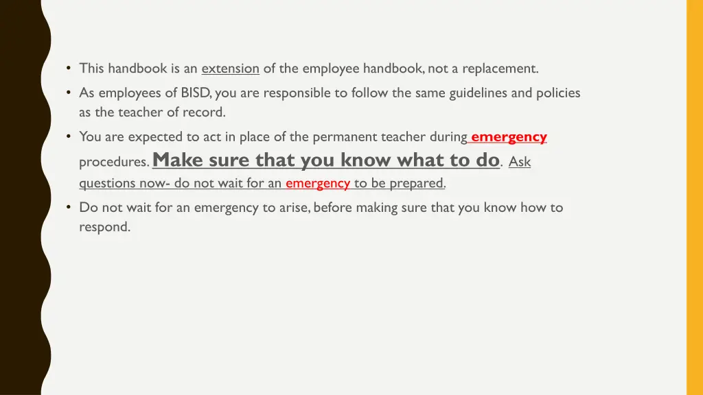 this handbook is an extension of the employee