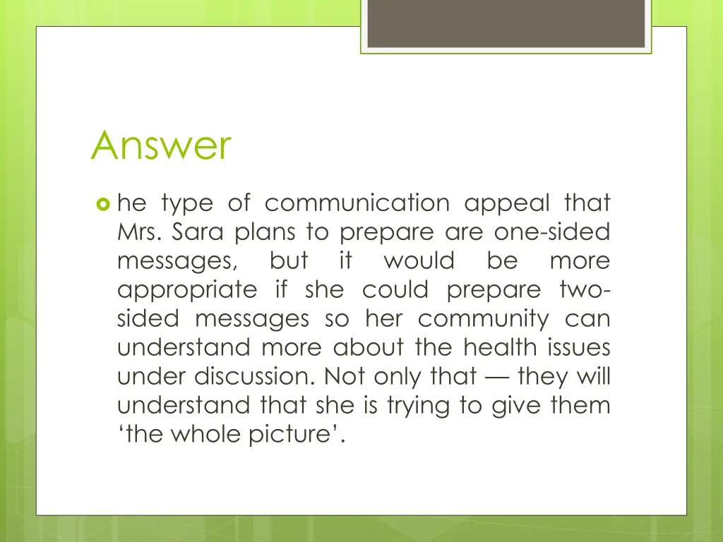 answer
