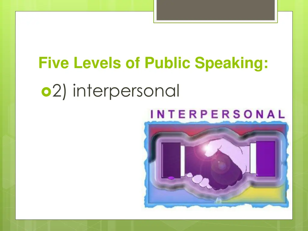 five levels of public speaking 2
