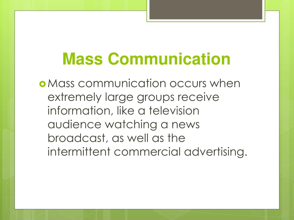 mass communication