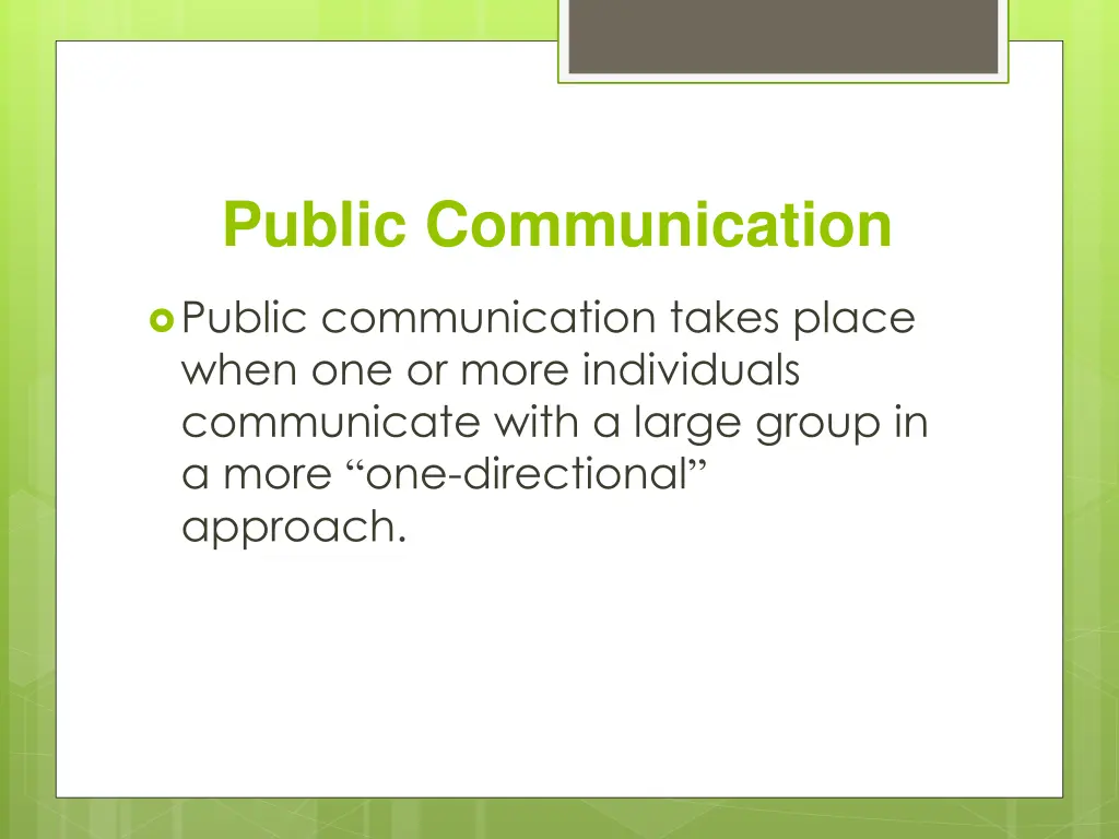 public communication