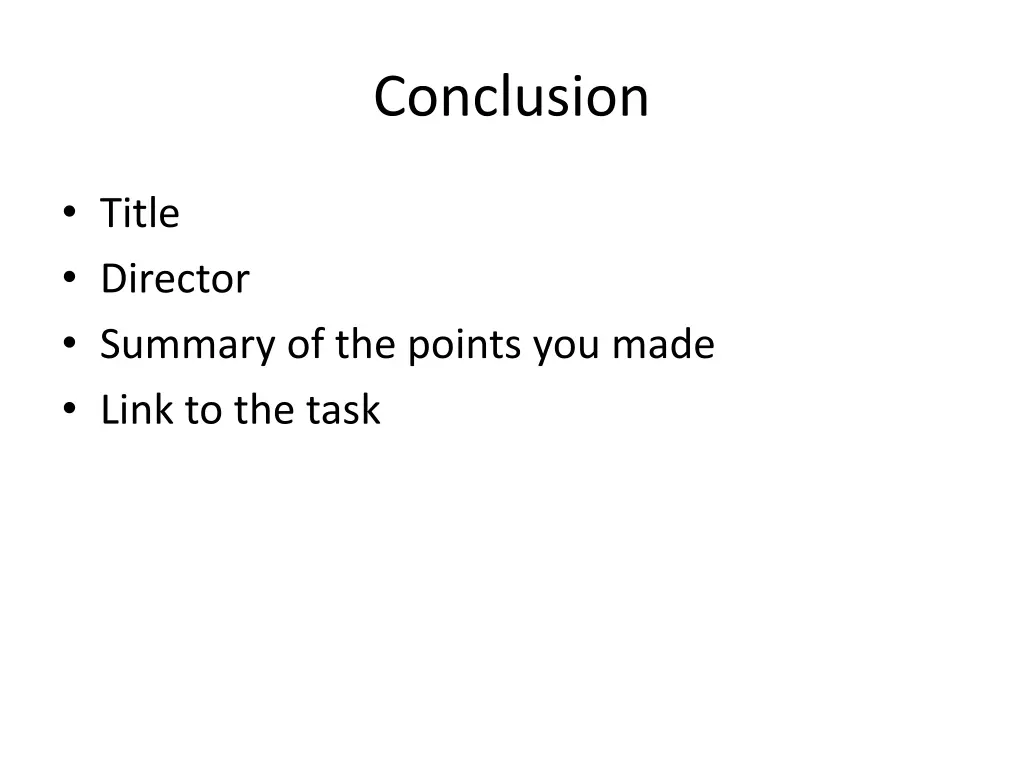 conclusion