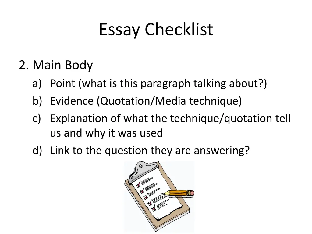 essay checklist 1