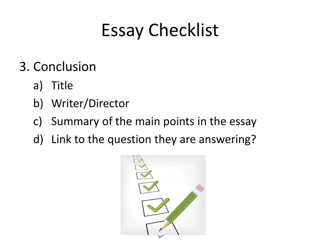 essay checklist 2