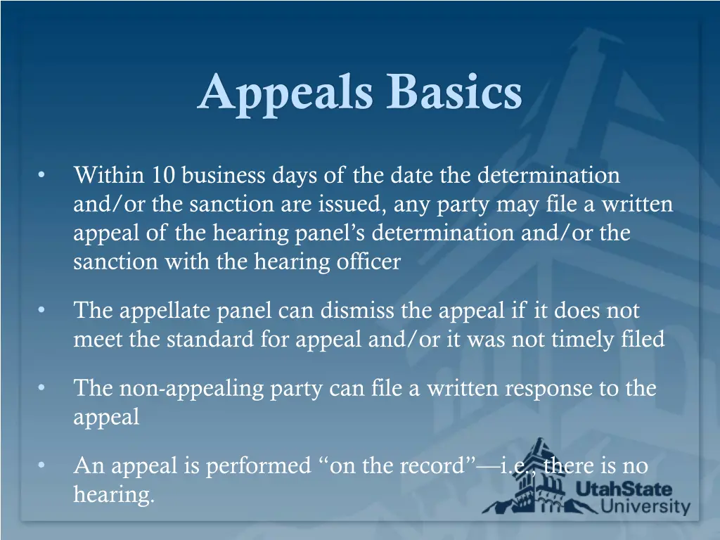 appeals basics