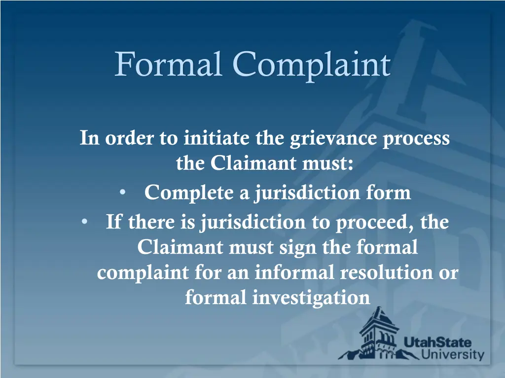 formal complaint