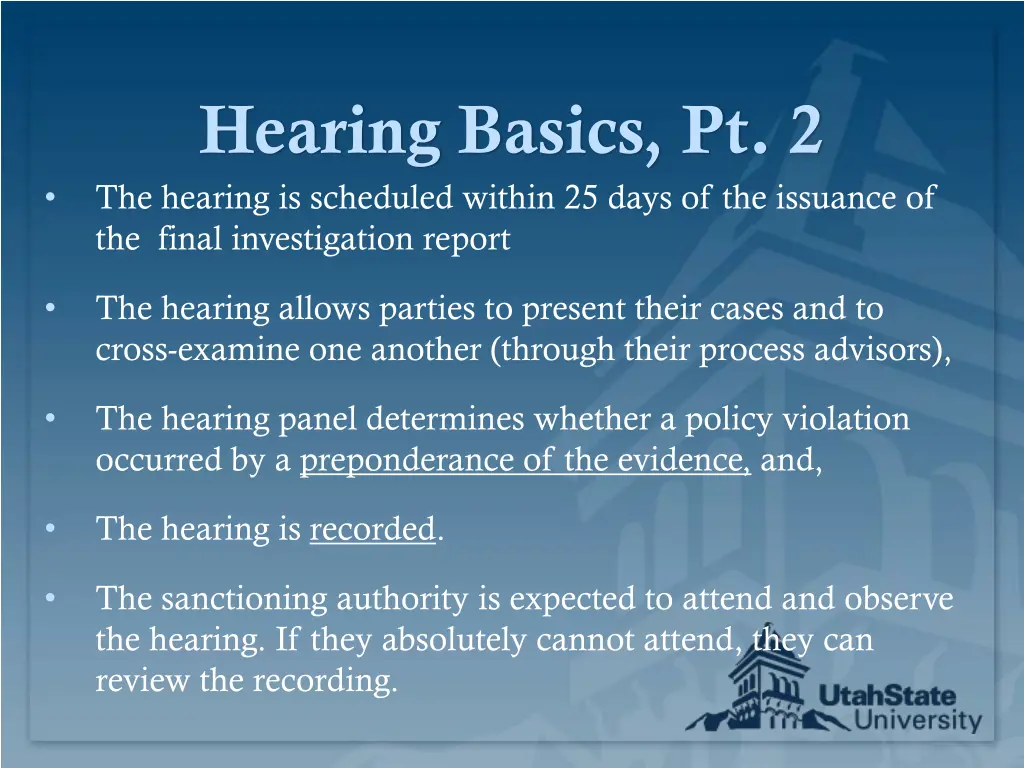 hearing basics pt 2 the hearing is scheduled