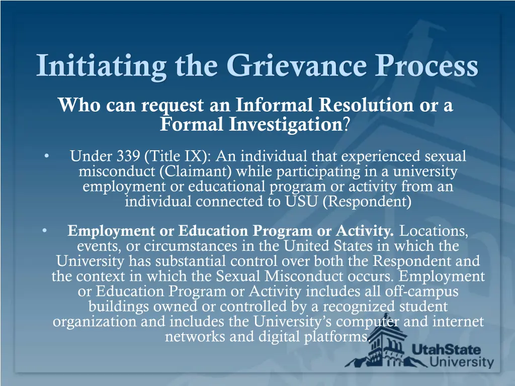 initiating the grievance process who can request