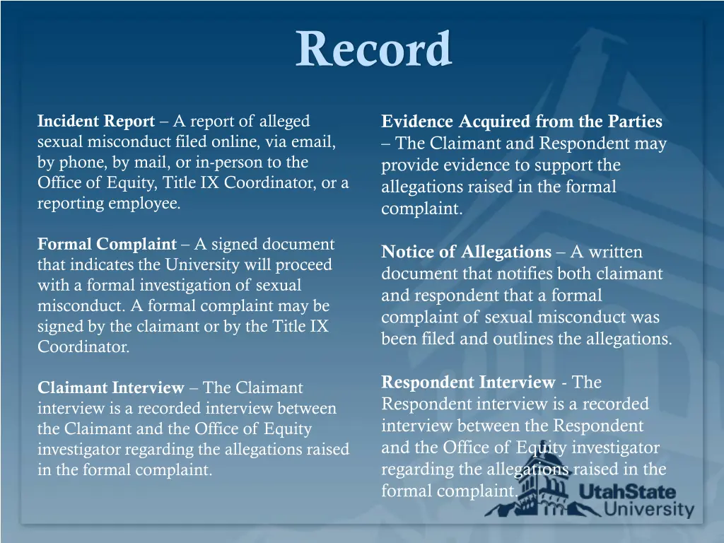 record