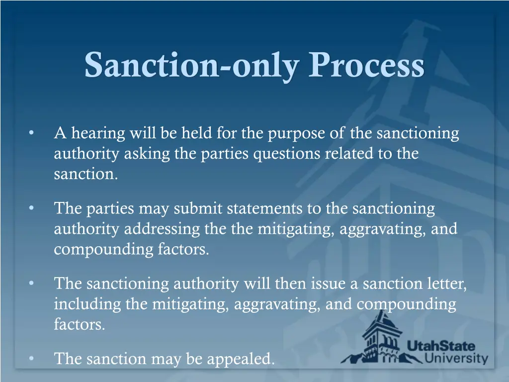 sanction only process 1