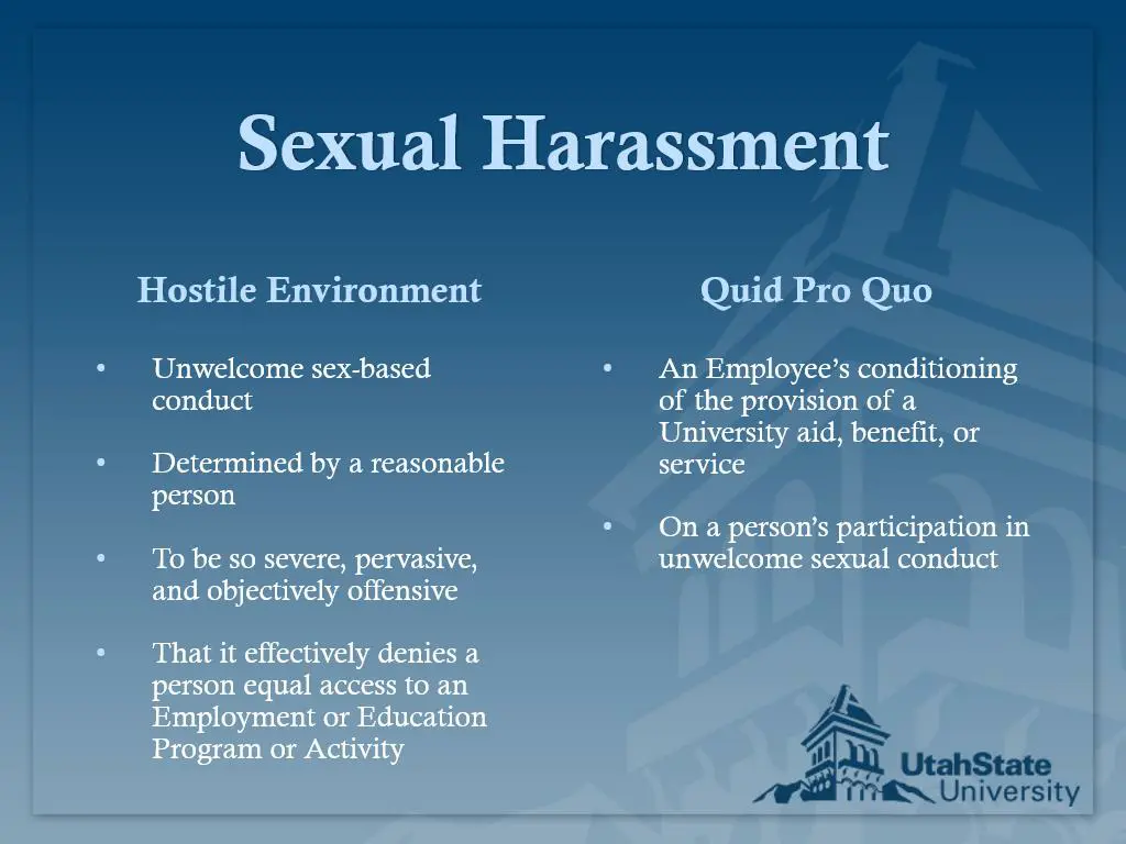 sexual misconduct policy terms