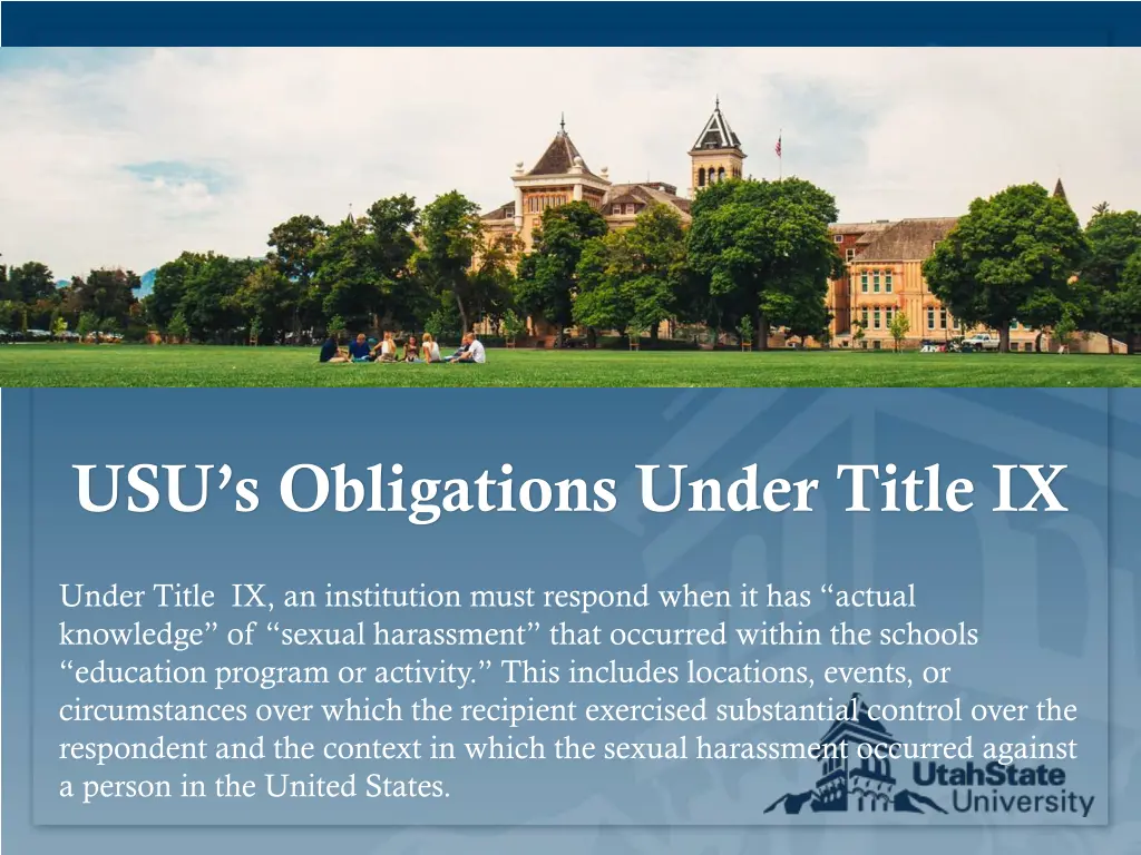 usu s obligations under title ix