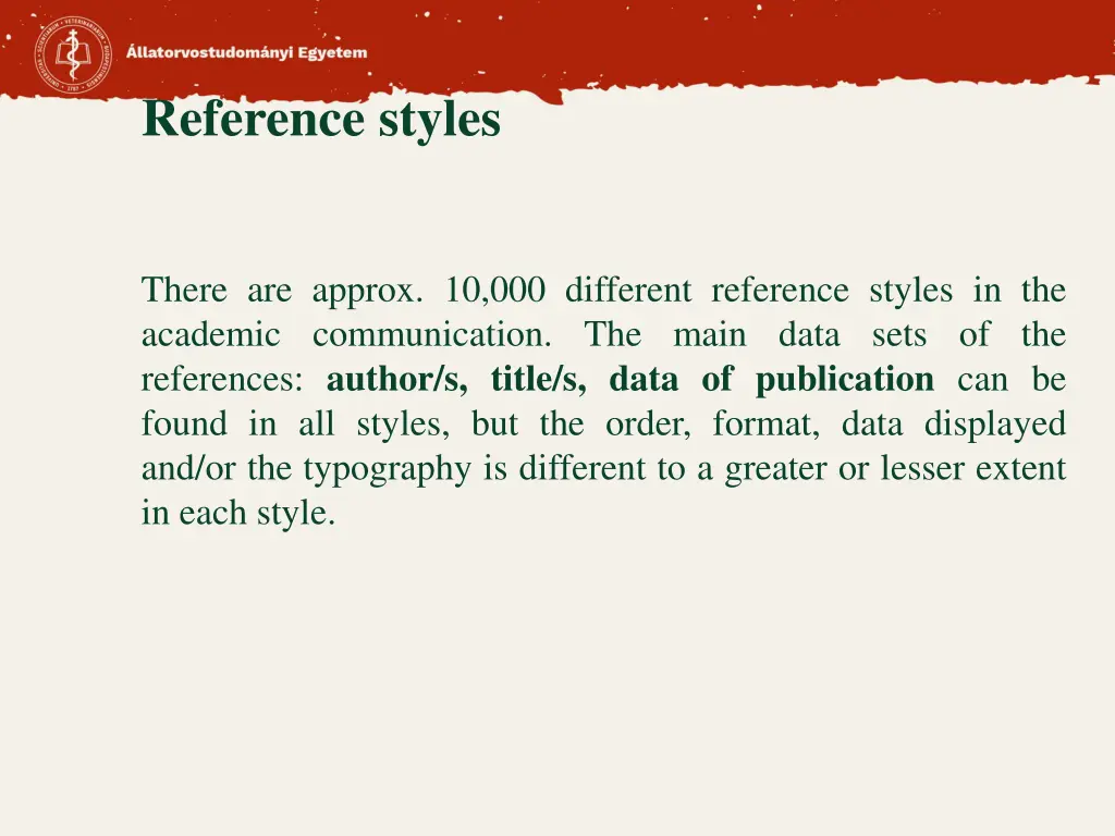 reference styles