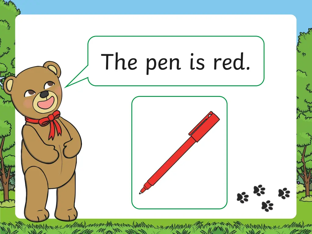 the pen is red