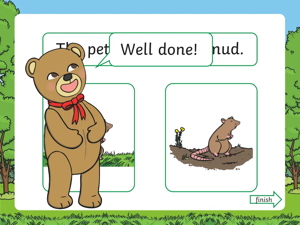the pet rat is in the mud well done