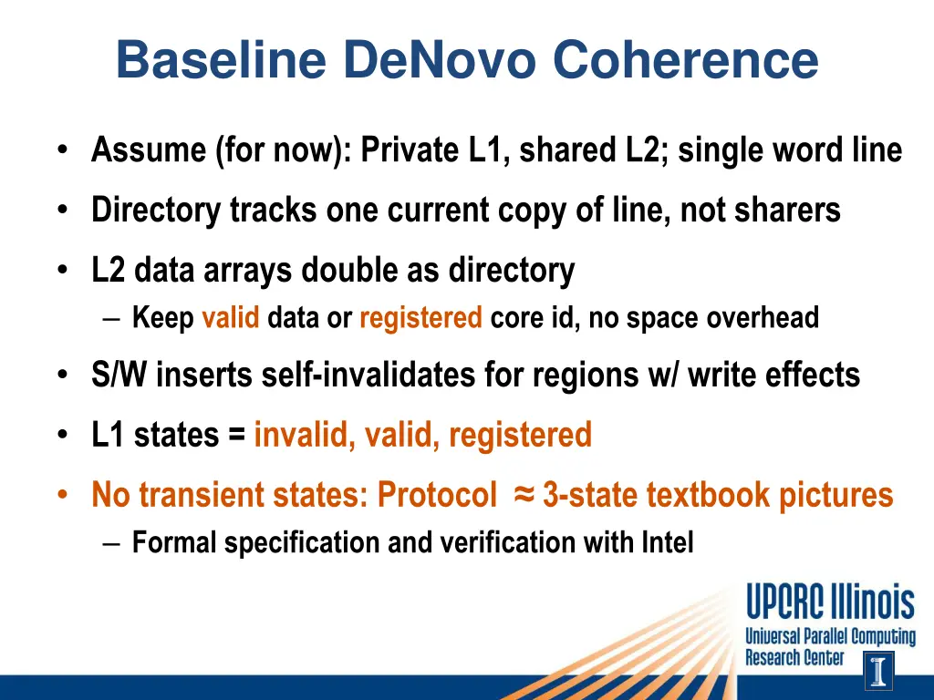 baseline denovo coherence