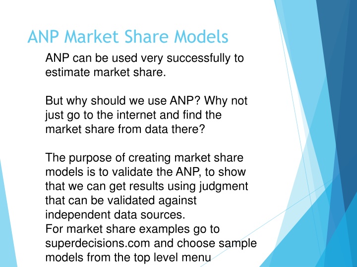 anp market share models anp can be used very