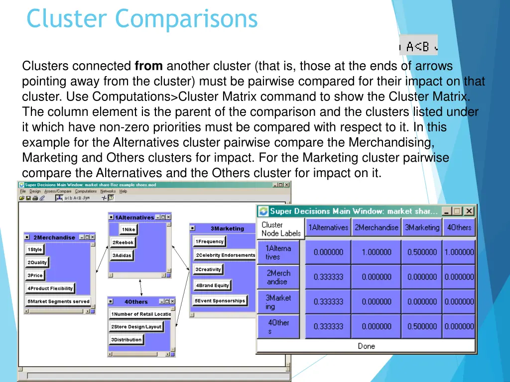cluster comparisons