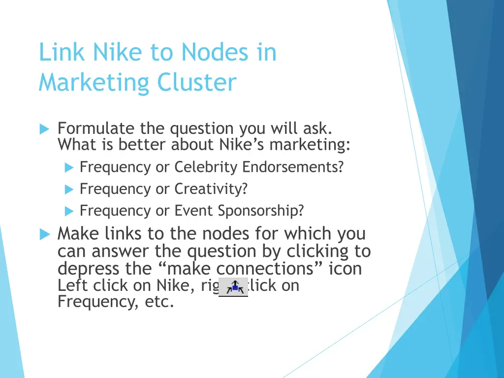 link nike to nodes in marketing cluster