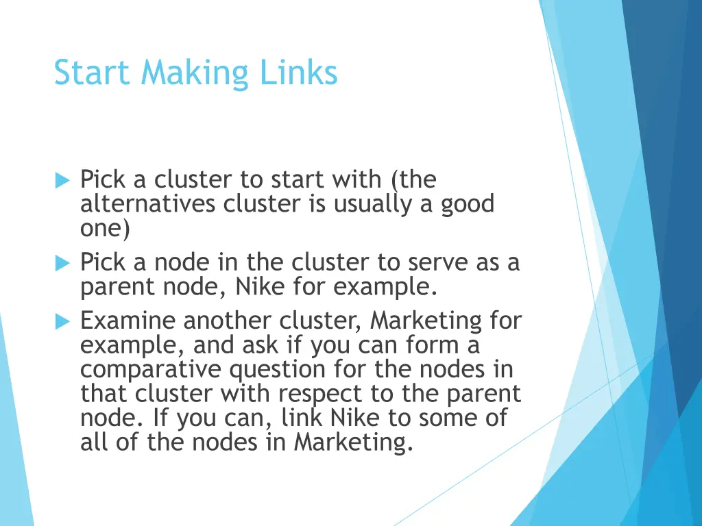 start making links