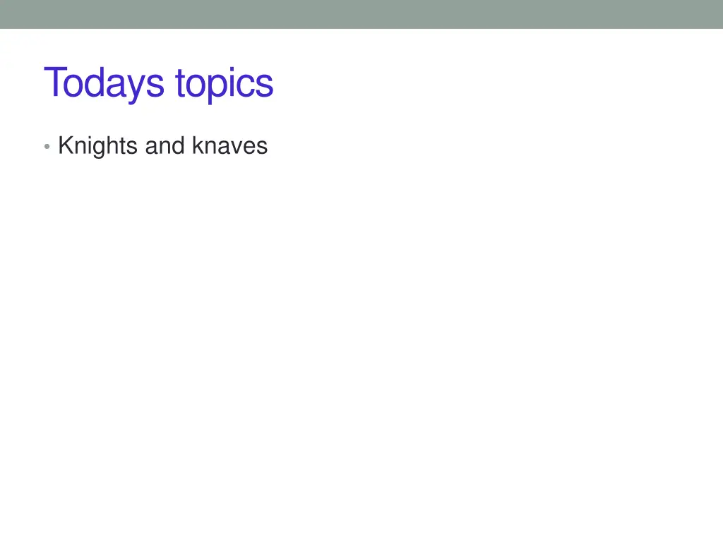 todays topics