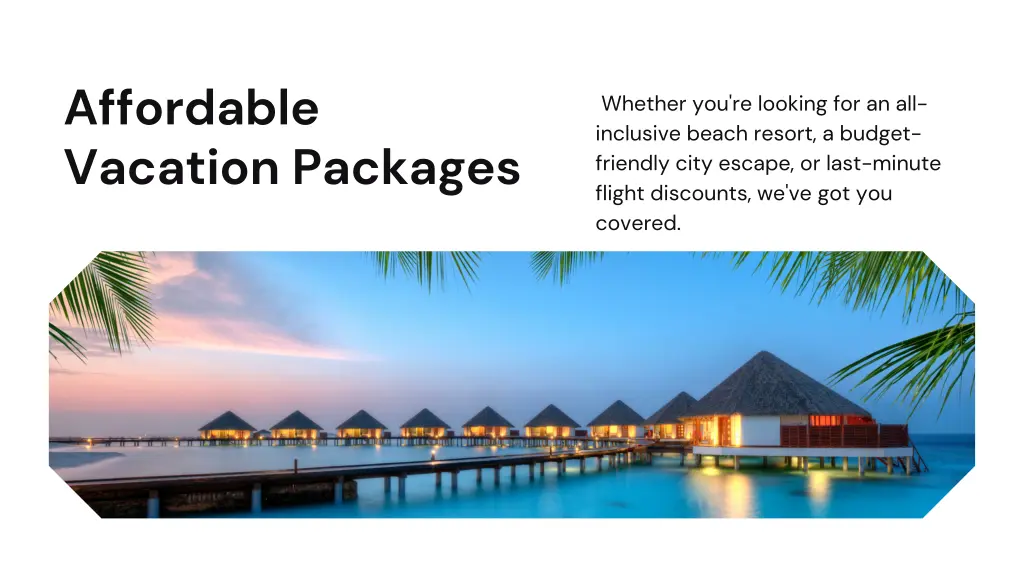 affordable vacation packages