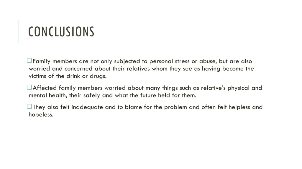 conclusions