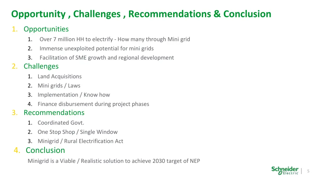 opportunity challenges recommendations conclusion