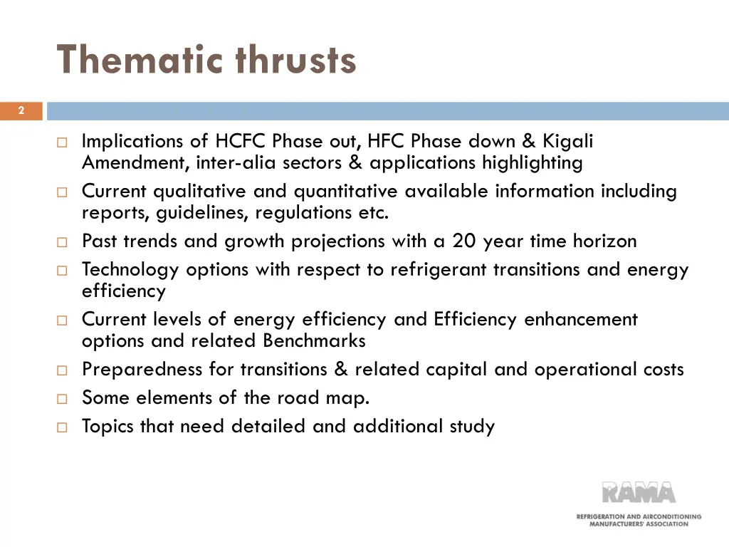 thematic thrusts
