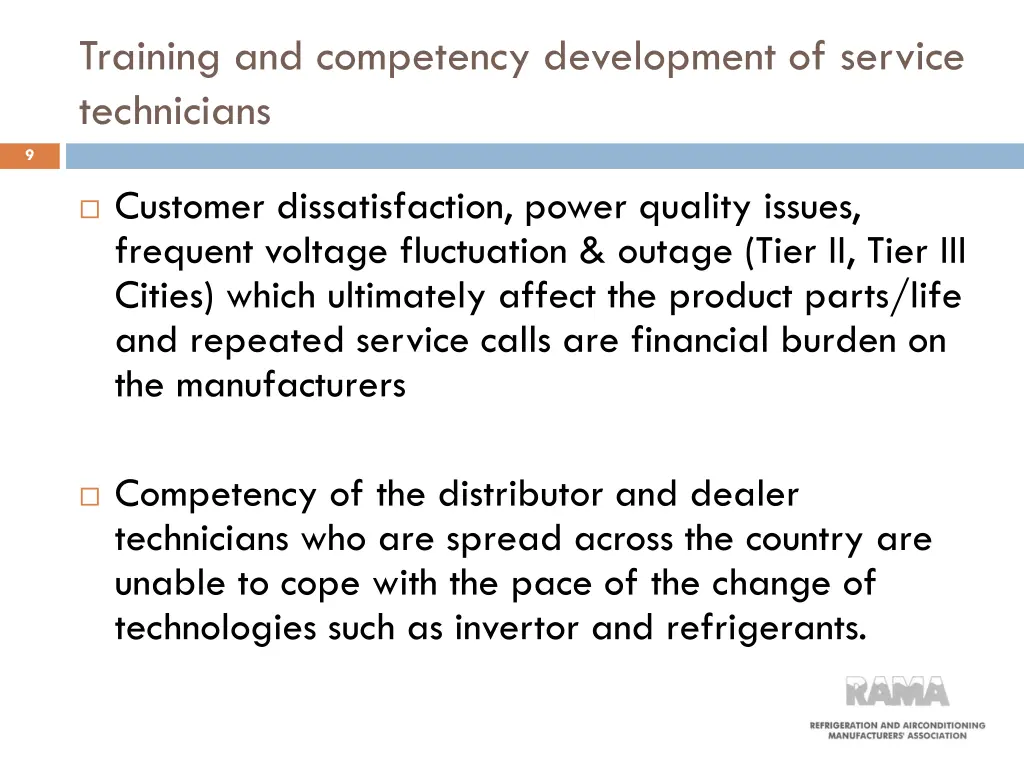 training and competency development of service