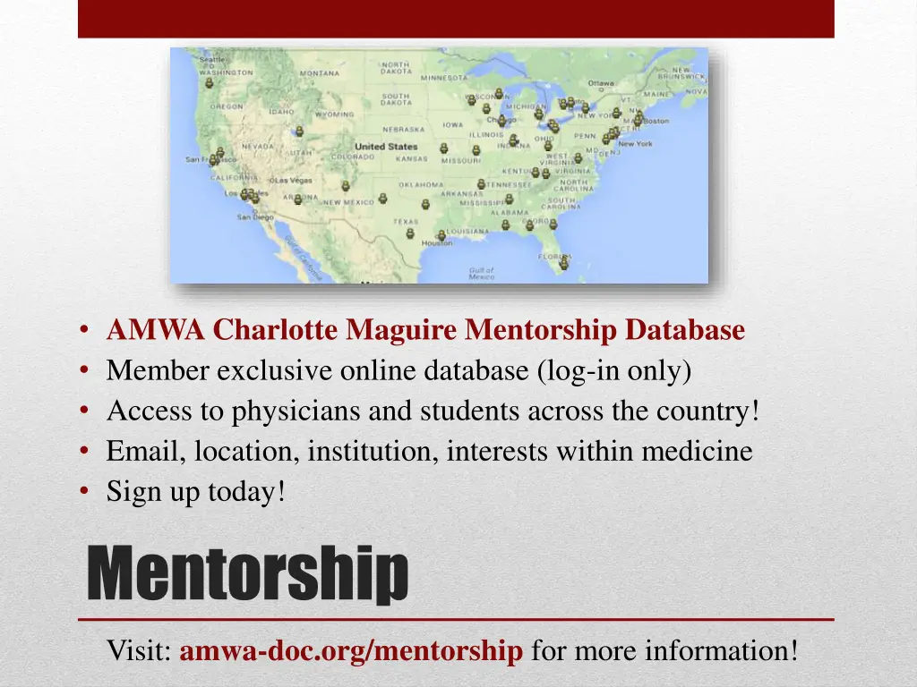 amwa charlotte maguire mentorship database member