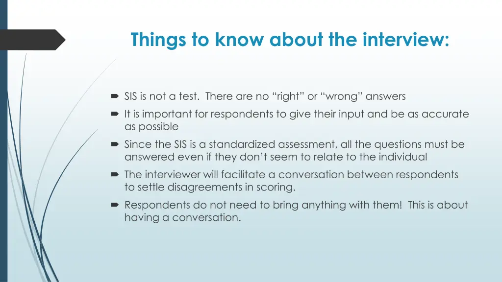 things to know about the interview