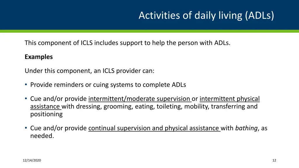 activities of daily living adls