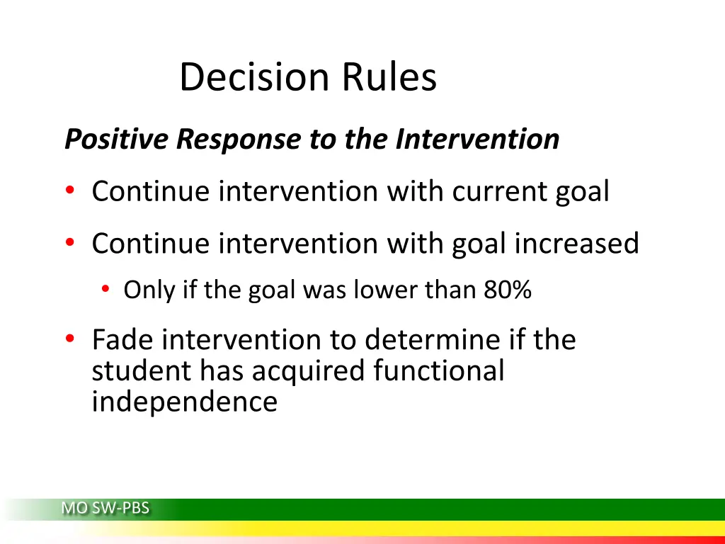 decision rules