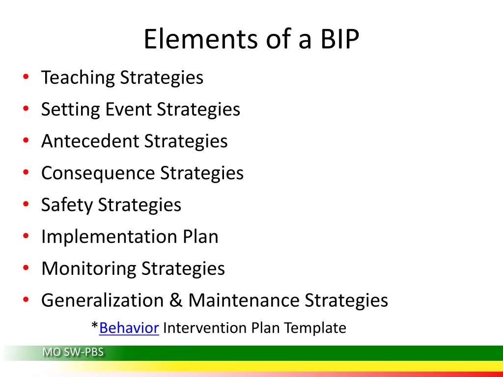 elements of a bip