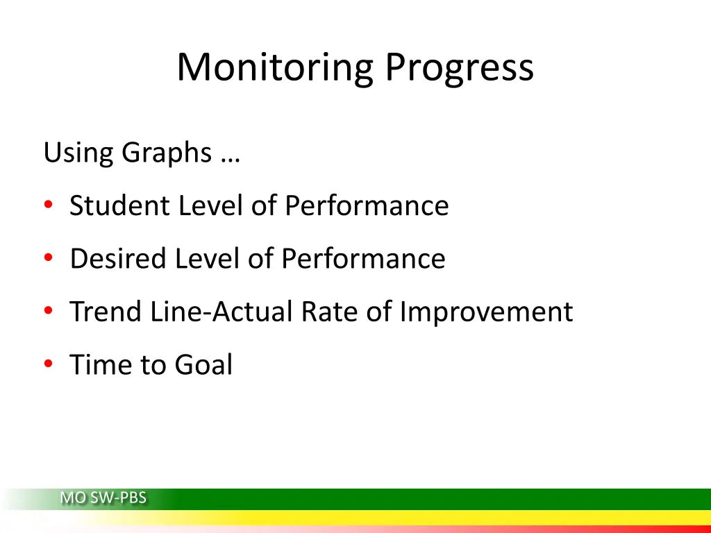 monitoring progress