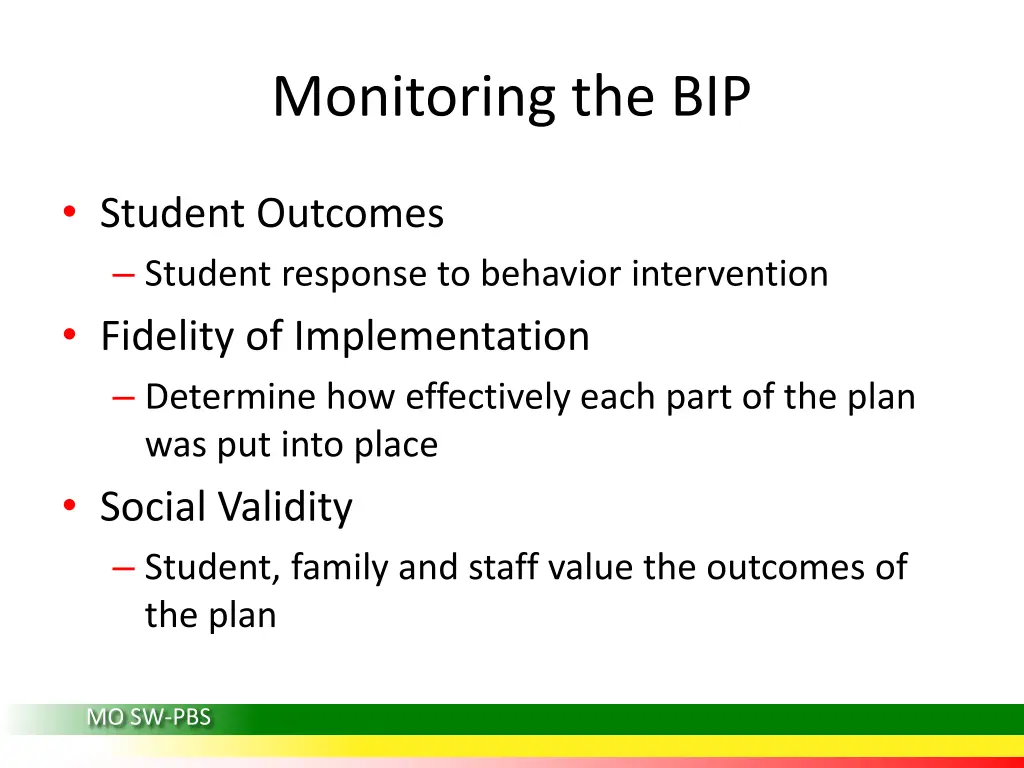 monitoring the bip 1