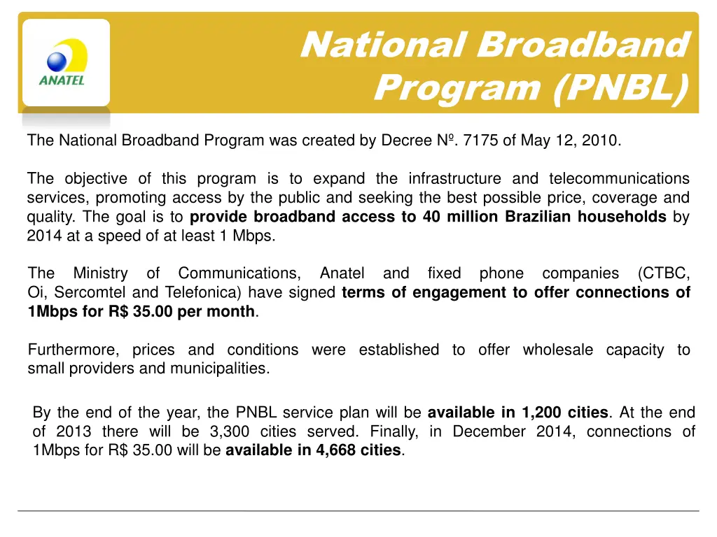 national broadband program pnbl