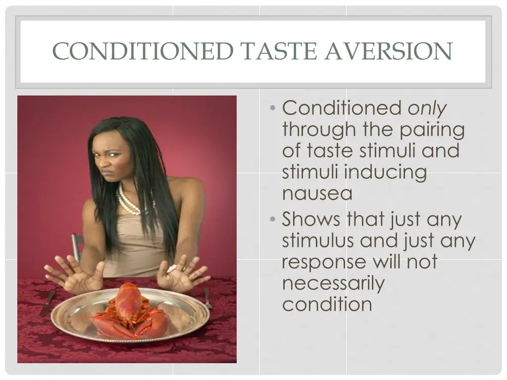 conditioned taste aversion