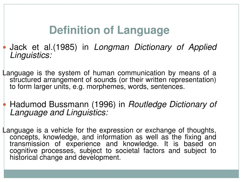 definition of language 1