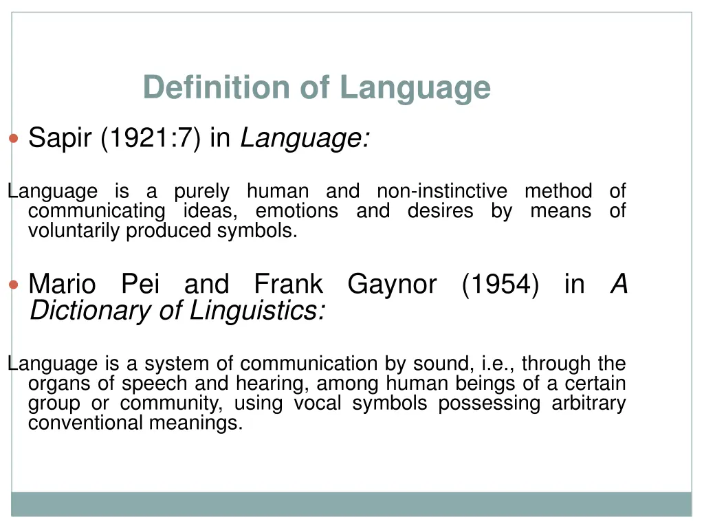 definition of language