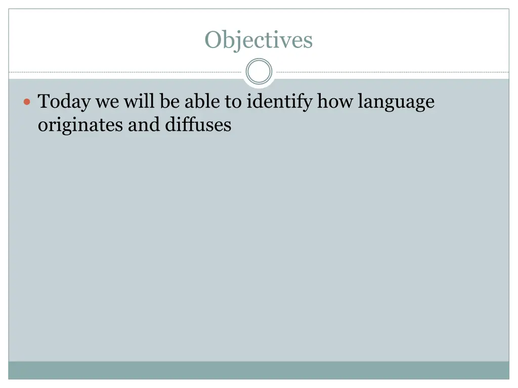 objectives