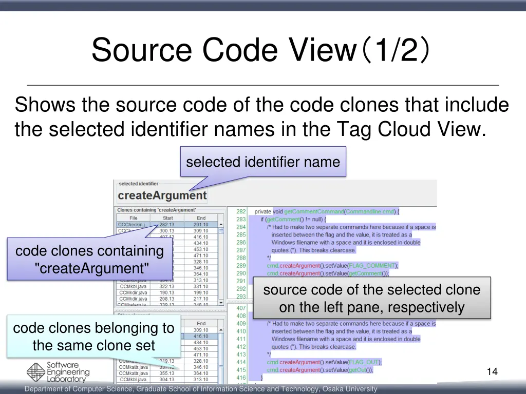 source code view 1 2