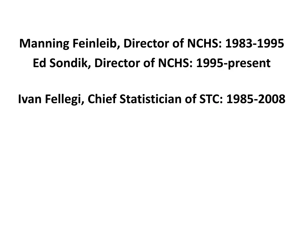 manning feinleib director of nchs 1983 1995