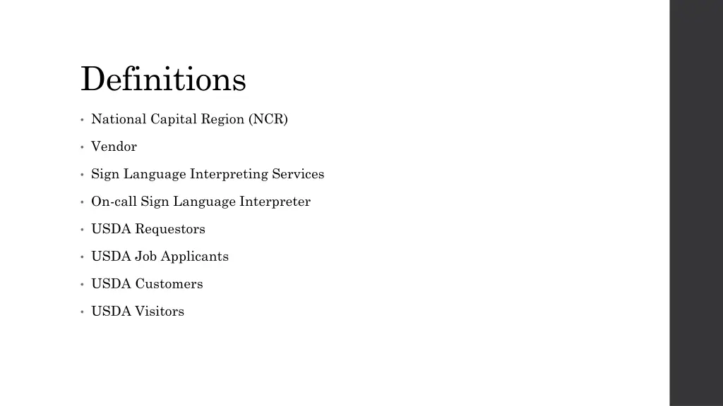definitions