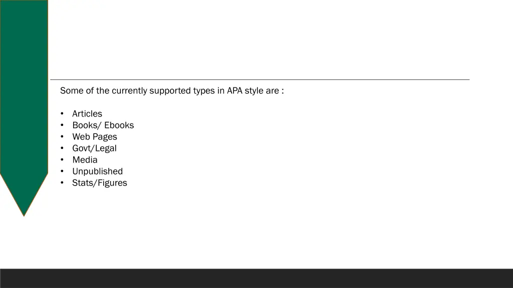 some of the currently supported types
