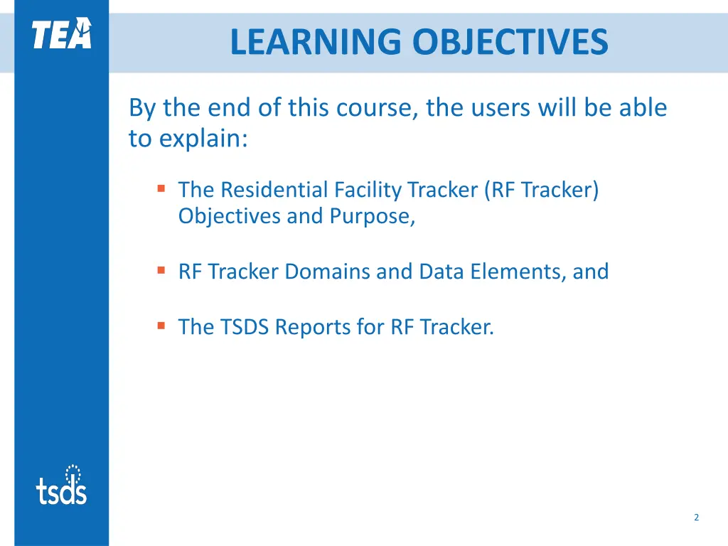 learning objectives