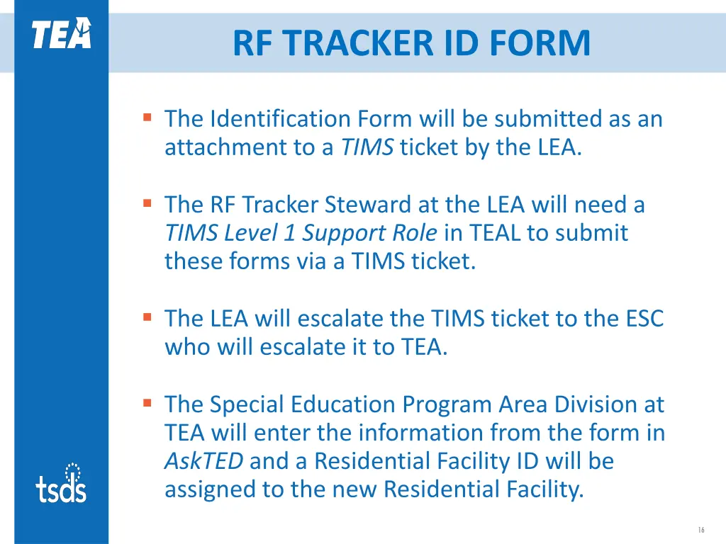 rf tracker id form